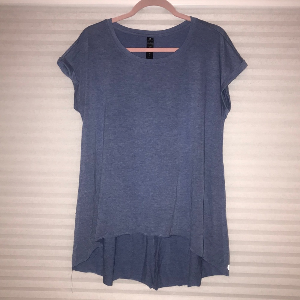 Blue Split Back Open T-Shirt